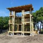 Play Structure Constructed with Gun Barrel Pilings