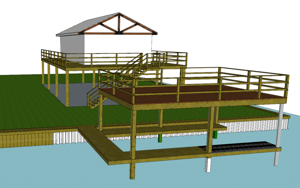 beach home bulkhead dock piers boat house