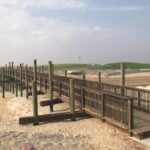 gun barrel pilings KSA bridge in Saudi Arabia