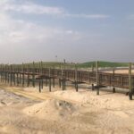 gun barrel pilings KSA bridge in saudi arabia