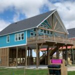 Gun Barrel Pilings and Timber Truss Beach Home2