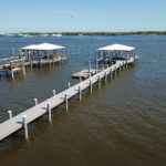 Overhead of EcoPile Boathouse Dock Walkway